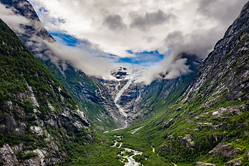 Image showing Beautiful Nature Norway Glacier Kjenndalsbreen.