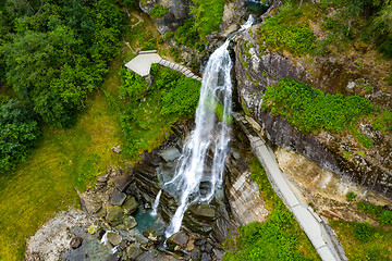 Image showing Steinsdalsfossen is a waterfall in Norway.