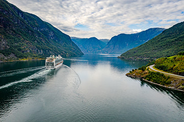 Image showing Cruise Liners On Hardanger fjorden