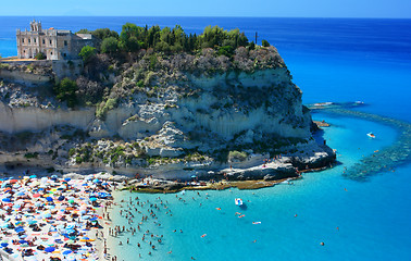 Image showing Tropea peninsola with beach