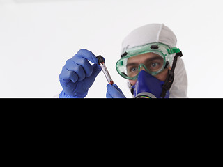 Image showing Coronavirus, Doctor holding positive covid-19 virus Blood Sample