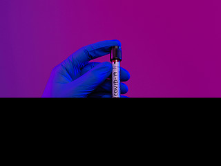 Image showing Coronavirus, Doctor holding positive covid-19 virus Blood Sample