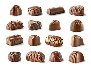 Image showing chocolate praline on white background