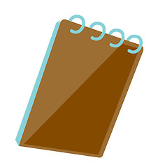 Image showing Notepad with ring binder vector illustration.