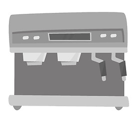 Image showing Modern coffee machine vector cartoon illustration.