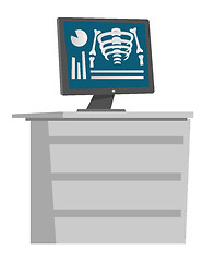 Image showing X-ray image vector cartoon illustration.