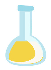 Image showing Glass laboratory flask vector cartoon illustration