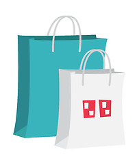 Image showing Paper shopping bags vector cartoon illustration.