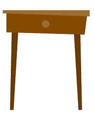 Image showing Bedside table vector cartoon illustration.