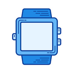 Image showing Smartwatch line icon.