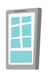 Image showing Smartphone vector cartoon illustration.