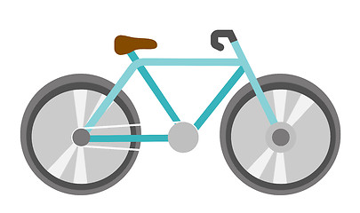 Image showing Blue bicycle vector cartoon illustration.