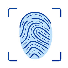 Image showing Fingerprint scanner line icon.