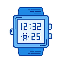 Image showing Smartwatch line icon.