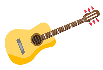 Image showing Classical acoustic guitar vector illustration.