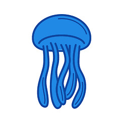 Image showing Jellyfish line icon.