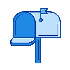 Image showing Mail box line icon.