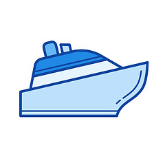 Image showing Cruise ship line icon.