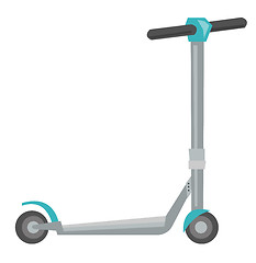 Image showing Kick scooter vector cartoon illustration.