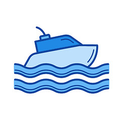 Image showing Yacht line icon.