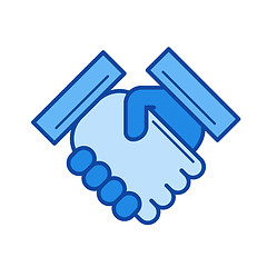 Image showing Handshake line icon.