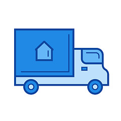 Image showing Delivery van line icon.