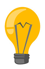 Image showing Lightbulb vector cartoon illustration.