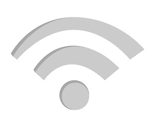 Image showing Wifi wireless network sign vector illustration.