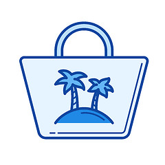 Image showing Beach bag line icon.