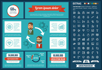 Image showing Business flat design Infographic Template