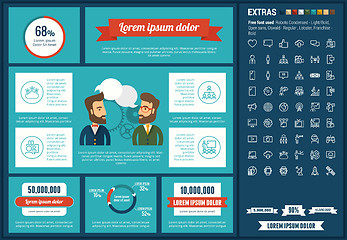 Image showing Social Media flat design Infographic Template