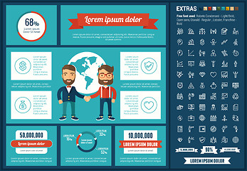 Image showing Business flat design Infographic Template