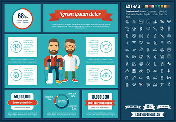 Image showing Medicine flat design Infographic Template