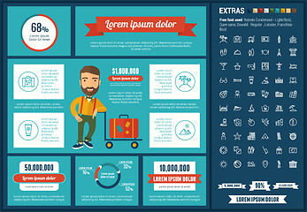 Image showing Travel flat design Infographic Template