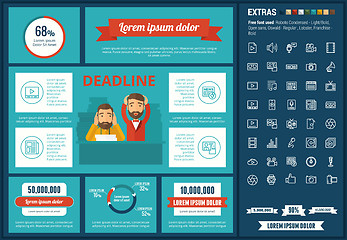 Image showing Media flat design Infographic Template