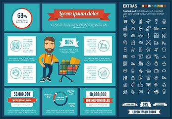 Image showing Shopping flat design Infographic Template