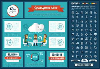 Image showing Business flat design Infographic Template