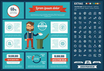 Image showing Ecology flat design Infographic Template