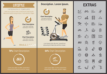 Image showing Lifestyle infographic template, elements and icons