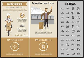 Image showing Transportation infographic template and elements.
