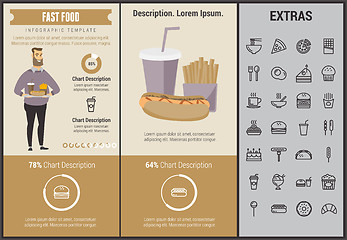 Image showing Fast food infographic template and elements.