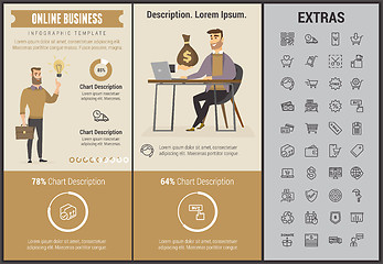 Image showing Online business infographic template and elements.