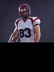 Image showing American Football Player isolated on gray