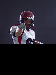 Image showing American football player pointing