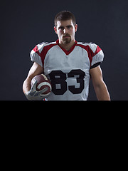 Image showing American Football Player isolated on gray