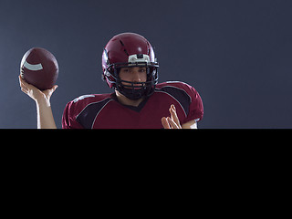 Image showing american football player throwing ball