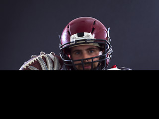 Image showing american football player throwing ball