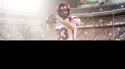 Image showing american football player throwing ball