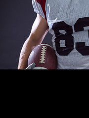 Image showing American Football Player isolated on gray