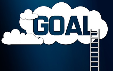 Image showing Ladder lead to goal word